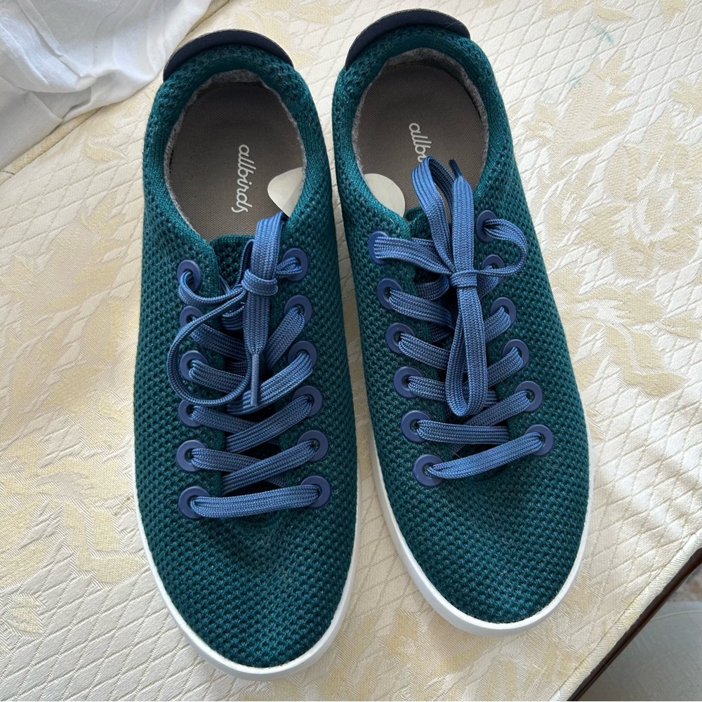 Allbirds Tree Piper Sneakers Womens 10 Teal Knit Washable Sustainable Shoes - Picture 5 of 9